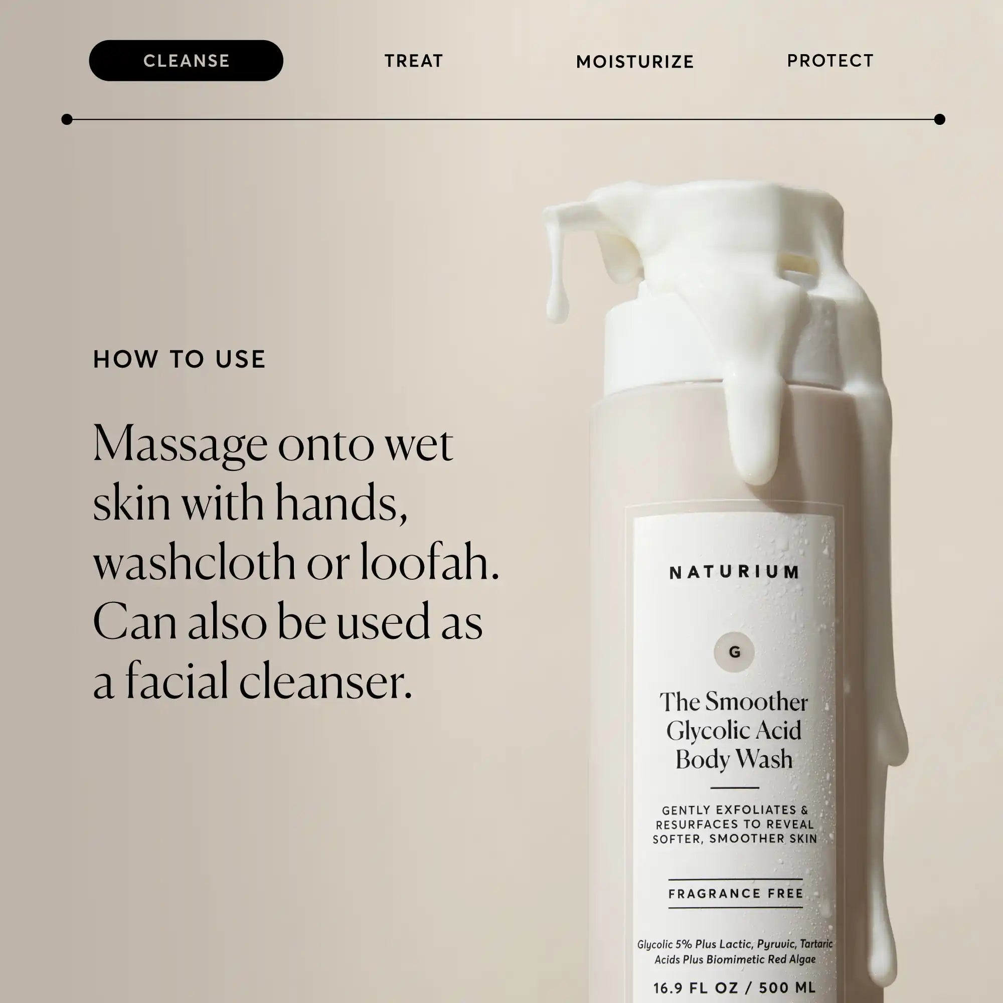 The Smoother Glycolic Acid Exfoliating Body Wash