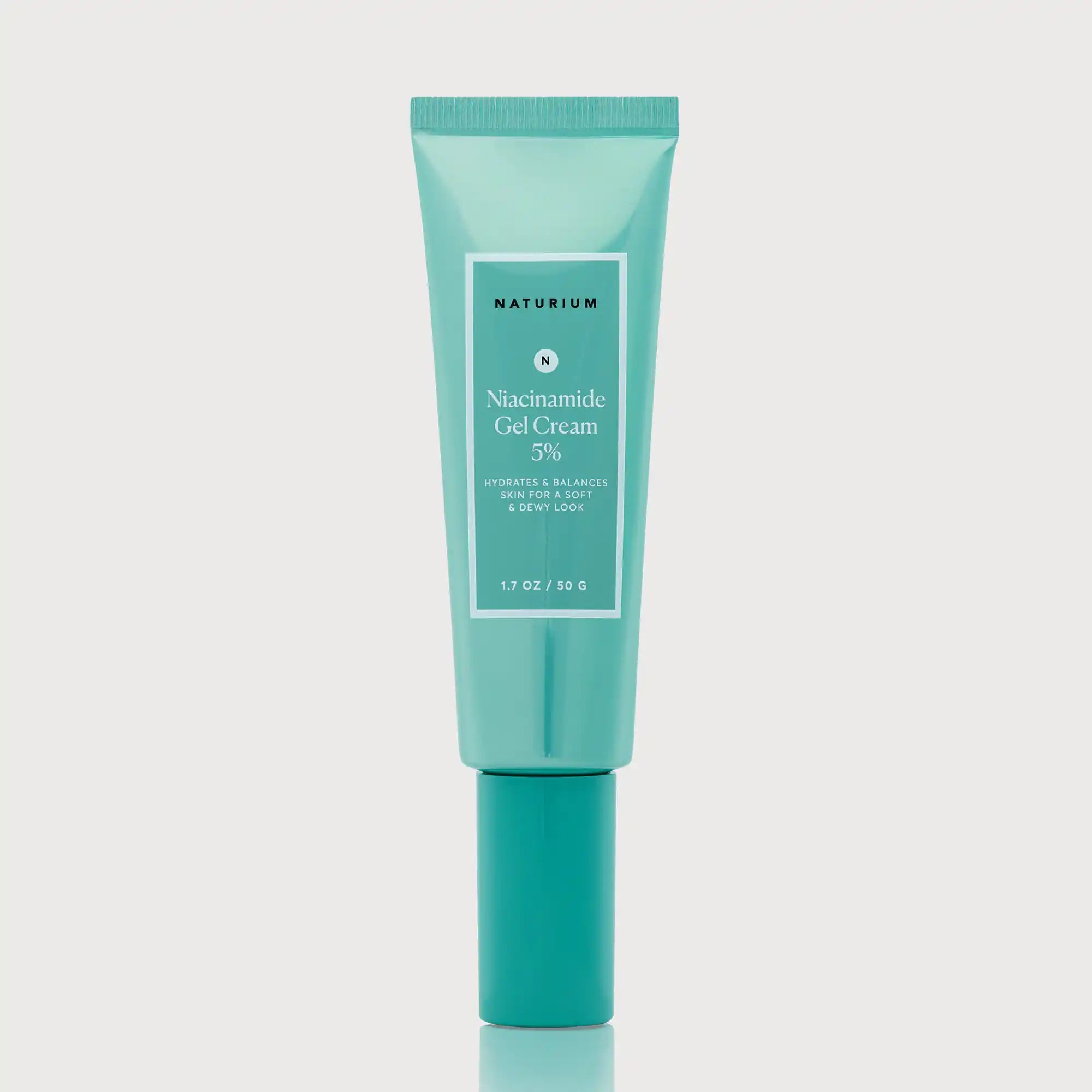 Niacinamide skin cream gel formulation in a tube