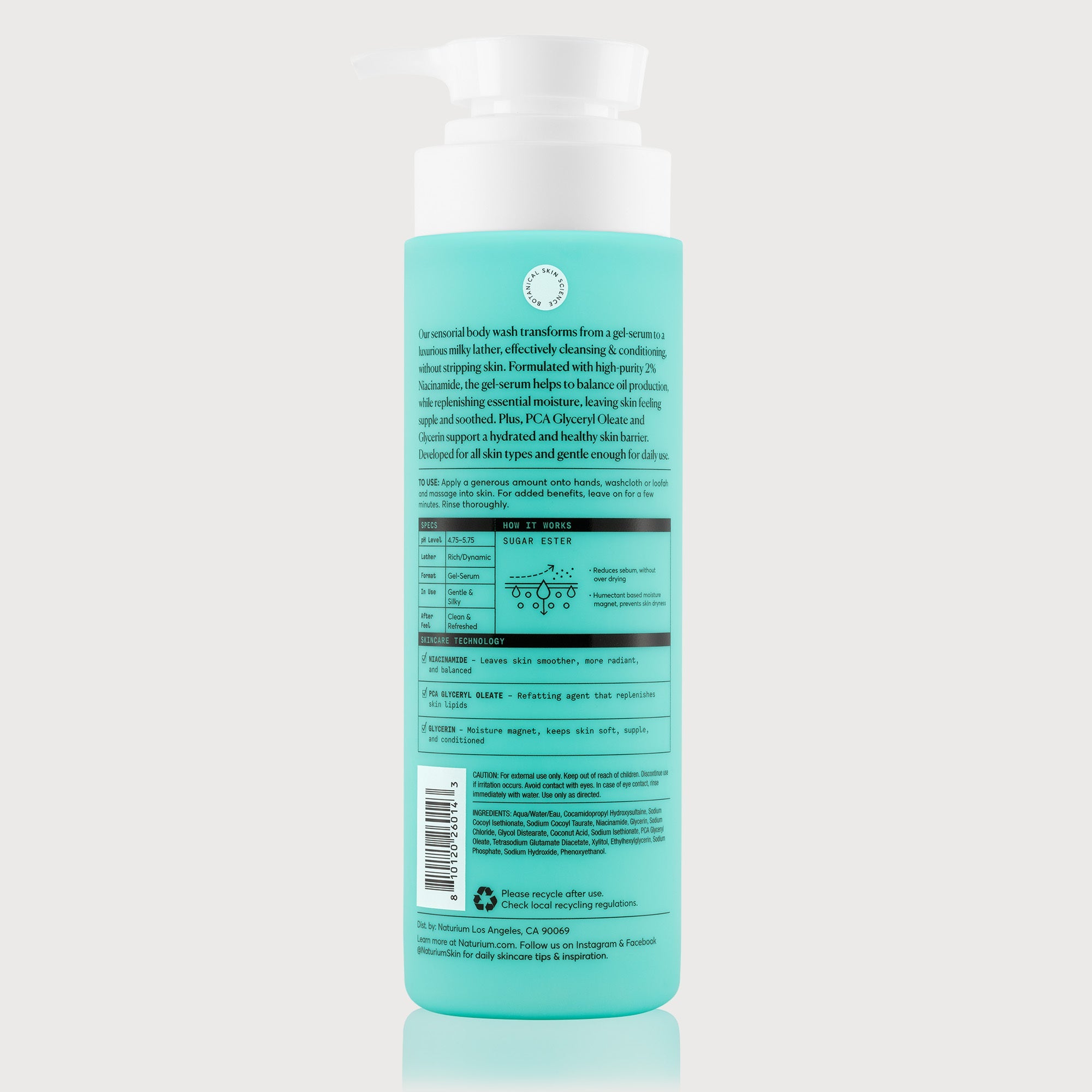 niacinamide body wash ingredients