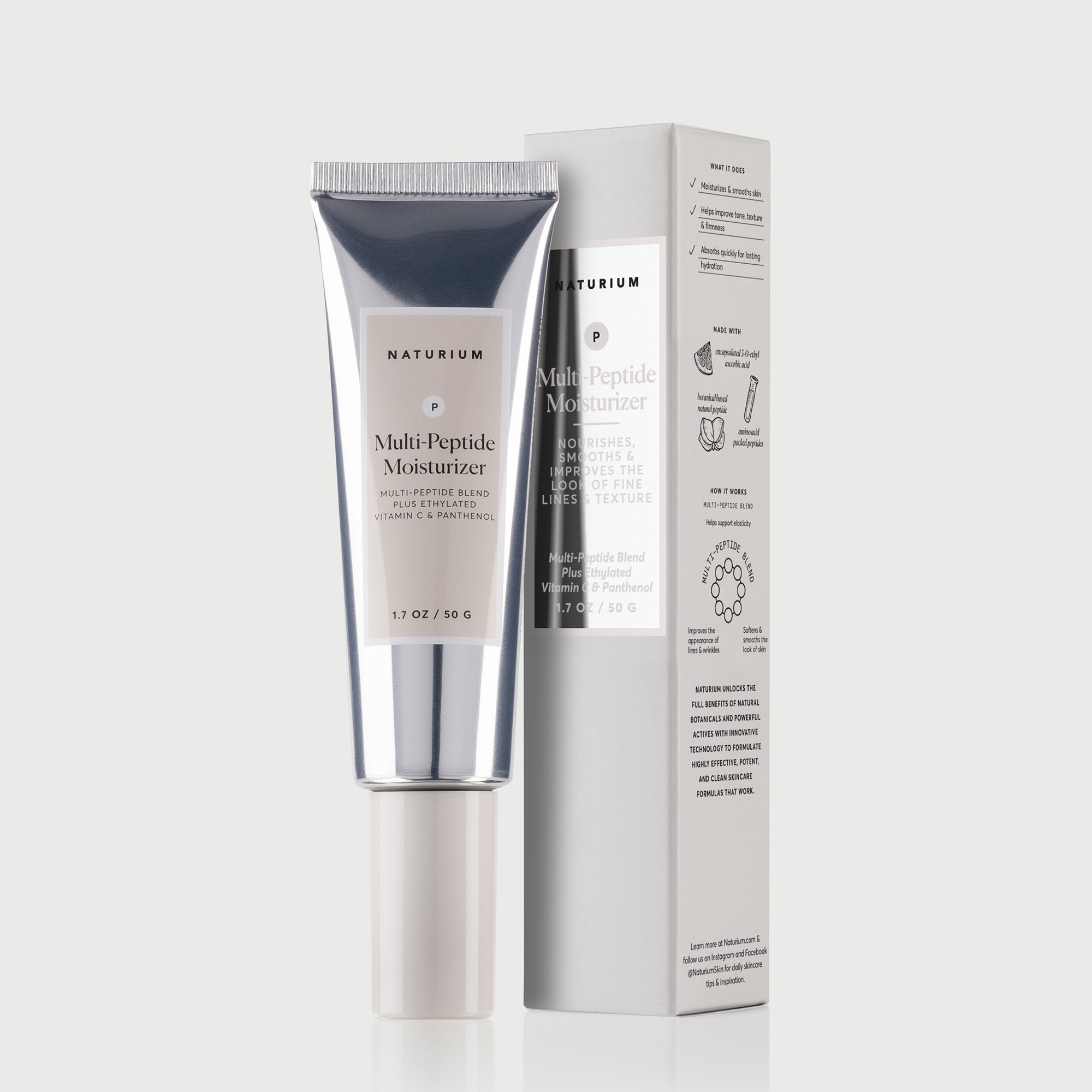 Peptide Moisturizer - Target The Look Of Fine Lines & Wrinkles - Naturium